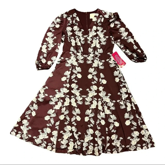 Gal Meets Glam Dresses & Skirts - Gal Meets Glam Adelaide Purple Floral Midi Dress Size 6 NWT